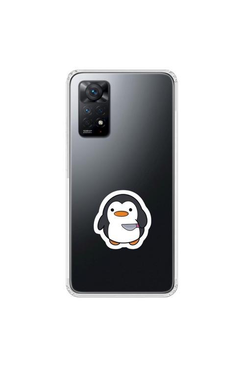 Xiaomi Redmi Note 11 Pro Uyumlu Şeffaf Kılıf Couple Penguen 2 Tasarımlı