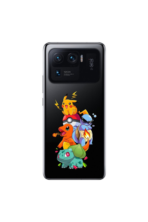Xiaomi Mi 11 Pro Uyumlu Şeffaf Kılıf Pokemon 1 Tasarımlı
