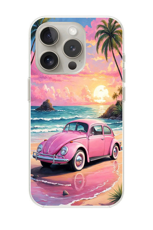 İphone 14 Pro Max Uyumlu Şeffaf Kılıf Araba Tasarımlı 3