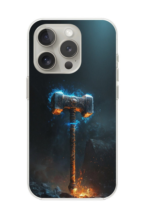 İphone 14 Pro Max Uyumlu Şeffaf Kılıf Çekiç Tasarımlı