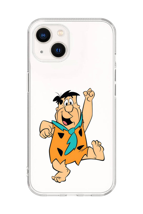 İphone 14 Plus Uyumlu Şeffaf Kılıf Cartoon Çakmaktaş 3 Tasarımlı