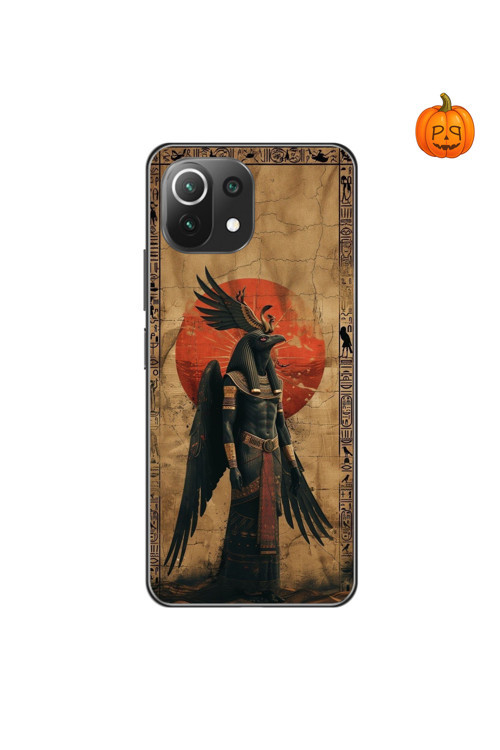Xiaomi Mi 11 Uyumlu Şeffaf Kılıf Antik Mısır 7 Tasarımlı