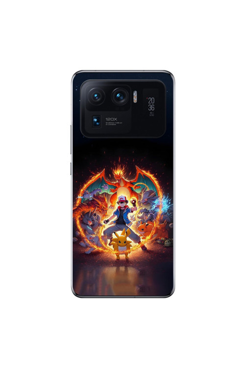 Xiaomi Mi 11 Pro Uyumlu Şeffaf Kılıf Pokemon 3 Tasarımlı