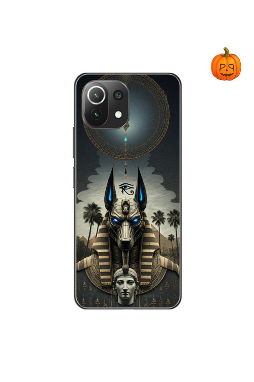 Xiaomi Mi 11 Uyumlu Şeffaf Kılıf Antik Mısır 5 Tasarımlı
