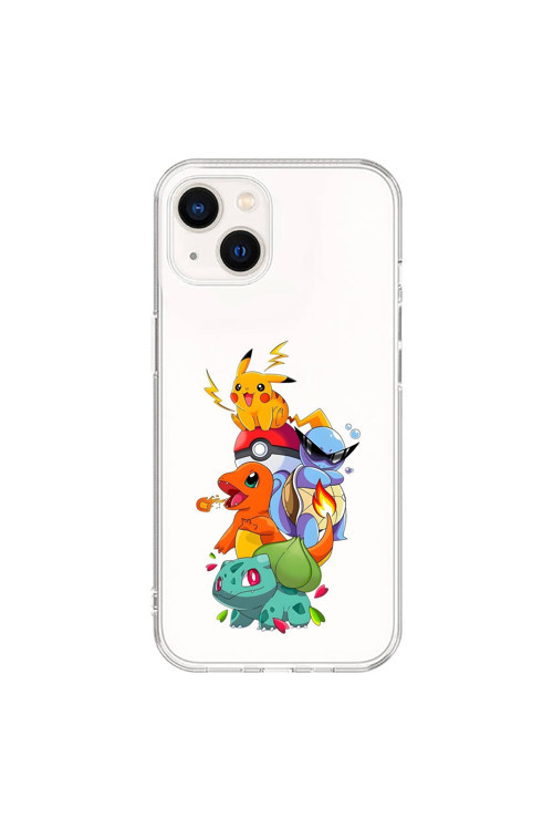 İphone 15 Plus Uyumlu Şeffaf Kılıf Pokemon 1 Tasarımlı