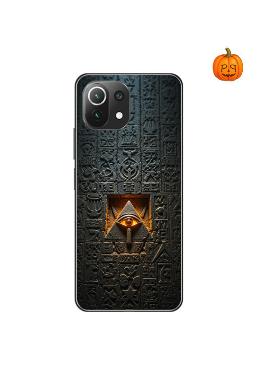 Xiaomi Mi 11 Uyumlu Şeffaf Kılıf Antik Mısır 4 Tasarımlı