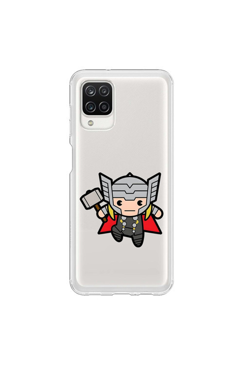 Samsung Galaxy A12 Uyumlu Şeffaf Kılıf Chibi 5 Tasarımlı