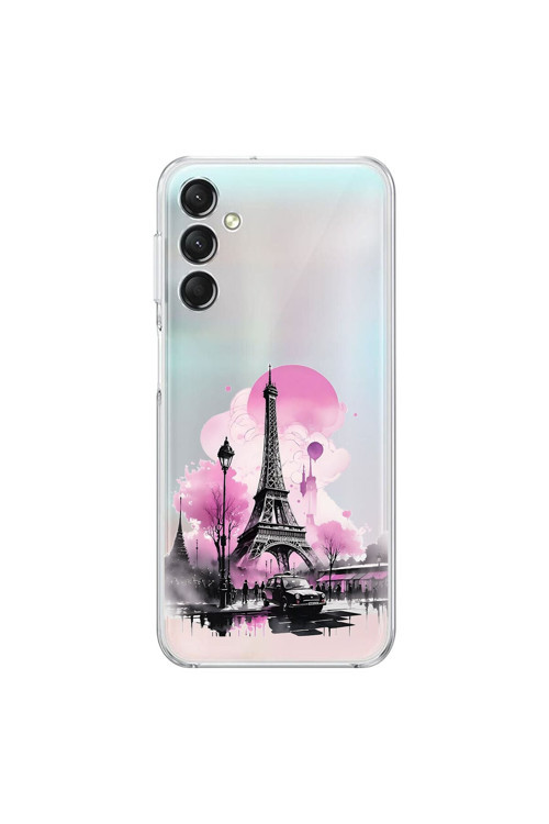 Samsung Galaxy A14 Uyumlu Şeffaf Kılıf Paris 1 Tasarımlı