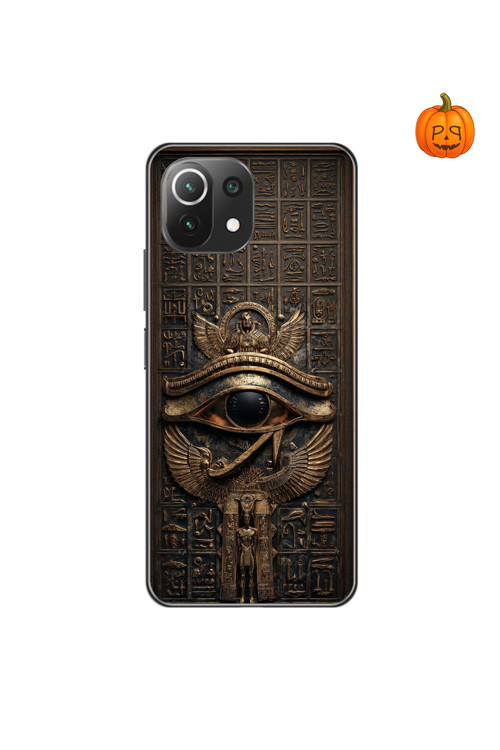 Xiaomi Mi 11 Uyumlu Şeffaf Kılıf Antik Mısır 2 Tasarımlı