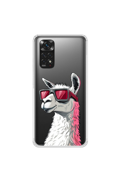 Xiaomi Redmi Note 11 Uyumlu Şeffaf Kılıf Cool Lama Tasarımlı