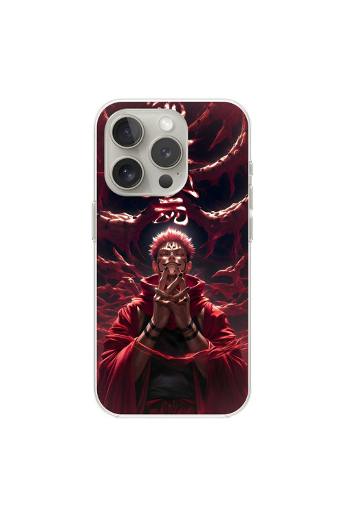 İphone 15 Pro Max Uyumlu Şeffaf Kılıf Jujutsu Kaisen 1 Tasarımlı
