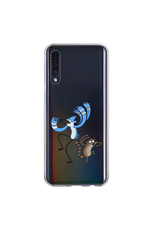 Samsung Galaxy A70 Uyumlu Şeffaf Kılıf Cartoon 13 Tasarımlı