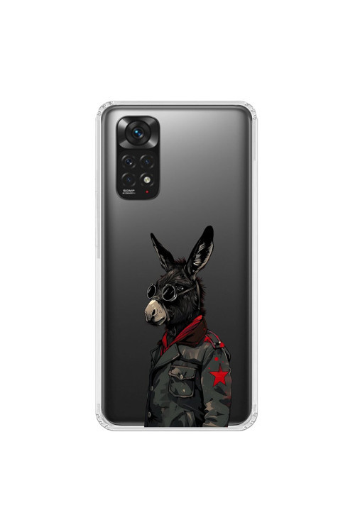 Xiaomi Redmi Note 11 Uyumlu Şeffaf Kılıf Cool Eşek Tasarımlı