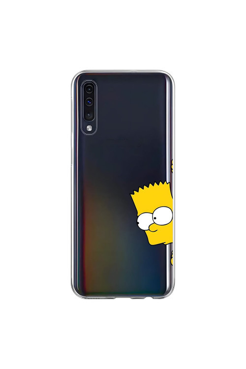 Samsung Galaxy A70 Uyumlu Şeffaf Kılıf Cartoon 16 Tasarımlı