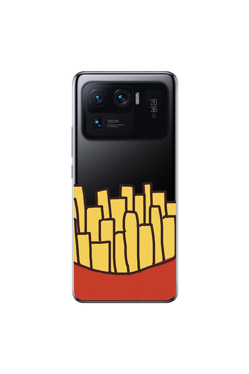 Xiaomi Mi 11 Pro Uyumlu Şeffaf Kılıf Fast Food 5 Tasarımlı