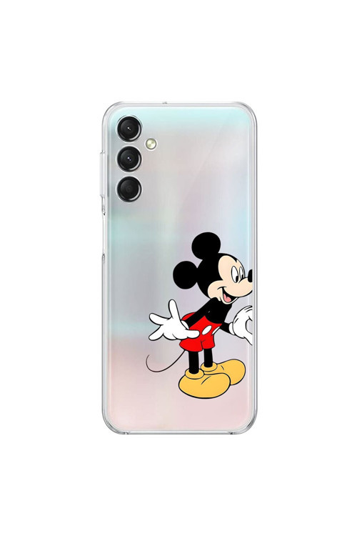 Samsung Galaxy A14 Uyumlu Şeffaf Kılıf Couple Mickey 1 Tasarımlı