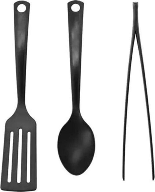 Gnarp 3 Parça Mutfak Gereçleri Seti - Kaşik - Spatula - Maşa