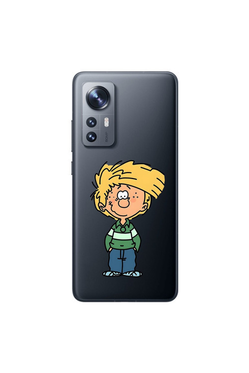 Xiaomi Mi 12 Uyumlu Şeffaf Kılıf Cartoon 2 Tasarımlı