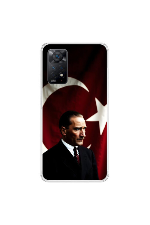 Xiaomi Redmi Note 11 Pro Uyumlu Şeffaf Kılıf Atatürk 4 Tasarımlı