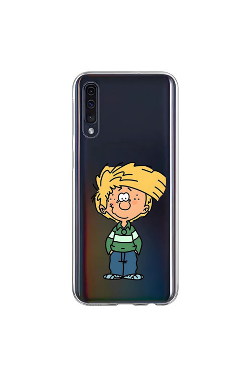 Samsung Galaxy A70 Uyumlu Şeffaf Kılıf Cartoon 2 Tasarımlı