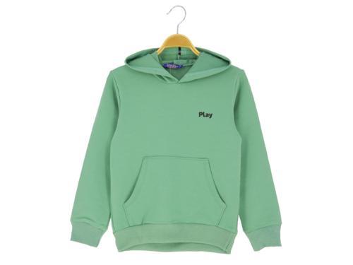 ŞERİT KAPÜŞONLU PLAY BASKILI İKİ İPLİK ŞARDONSUZ SWEATSHIRT - Mint Yeşili - 7 Yaş - ATA30735.0-Mint Yeşili-7 Yaş Mint Yeşili
