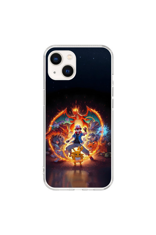 İphone 14 Plus Uyumlu Şeffaf Kılıf Pokemon 3 Tasarımlı