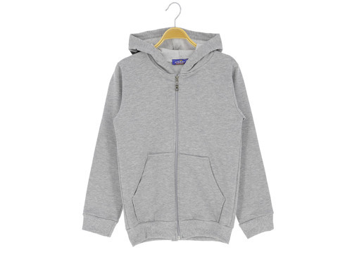ARKA BASKILI KAPÜŞONLU İKİ İPLİK FERMUARLI SWEATSHIRT - Gri - 6 Yaş - ATA30677.0-Gri-6 Yaş Gri