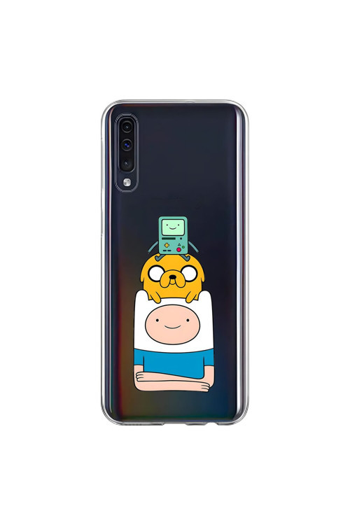 Samsung Galaxy A70 Uyumlu Şeffaf Kılıf Cartoon 1 Tasarımlı