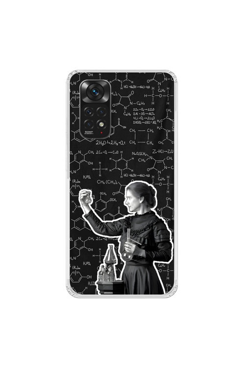 Xiaomi Redmi Note 11 Uyumlu Şeffaf Kılıf Marie Curie Tasarımlı