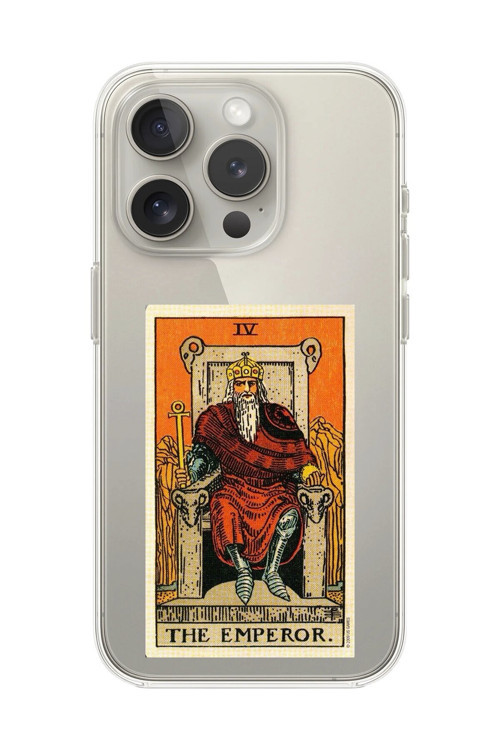 İphone 14 Pro Max Uyumlu Şeffaf Kılıf The Emperor Tasarımlı