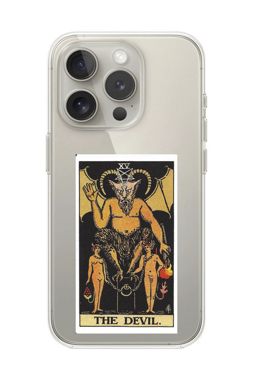 İphone 14 Pro Max Uyumlu Şeffaf Kılıf The Devil Tasarımlı