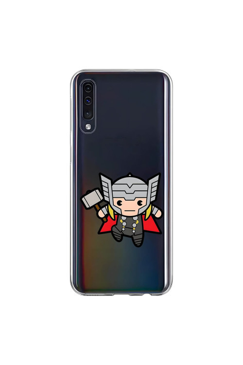 Samsung Galaxy A70 Uyumlu Şeffaf Kılıf Chibi 5 Tasarımlı