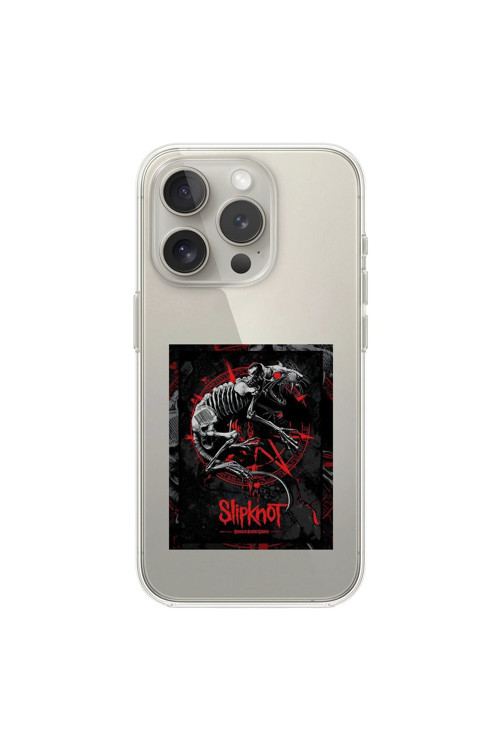 İphone 12 Pro Max Uyumlu Şeffaf Kılıf Slipknot Tasarımlı