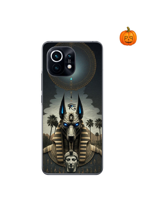 Xiaomi Mi 11 Lite Uyumlu Şeffaf Kılıf Antik Mısır 5 Tasarımlı