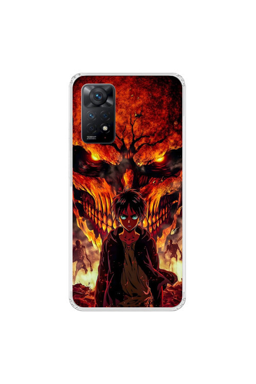 Xiaomi Redmi Note 11 Pro Uyumlu Şeffaf Kılıf Attack On Titan 2 Tasarımlı