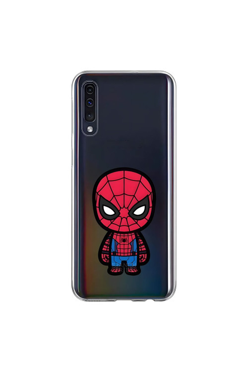 Samsung Galaxy A70 Uyumlu Şeffaf Kılıf Chibi 7 Tasarımlı