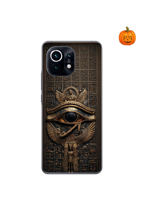 Xiaomi Mi 11 Lite Uyumlu Şeffaf Kılıf Antik Mısır 2 Tasarımlı