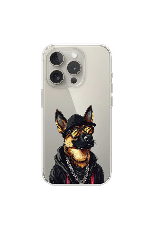İphone 11 Pro Max Uyumlu Şeffaf Kılıf Cool Köpek Tasarımlı