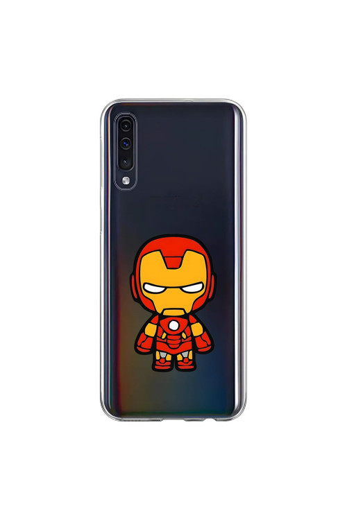 Samsung Galaxy A70 Uyumlu Şeffaf Kılıf Chibi 2 Tasarımlı