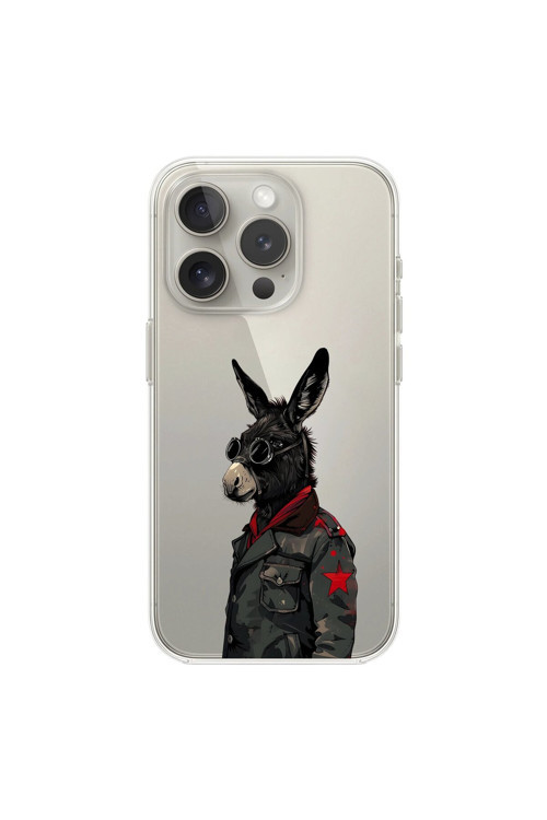 İphone 11 Pro Max Uyumlu Şeffaf Kılıf Cool Eşek Tasarımlı