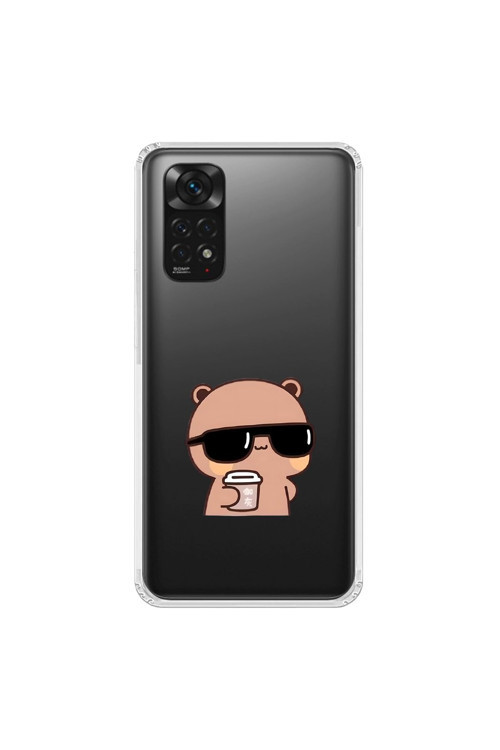 Xiaomi Redmi Note 11S Uyumlu Şeffaf Kılıf Couple Ayıcık 1 Tasarımlı
