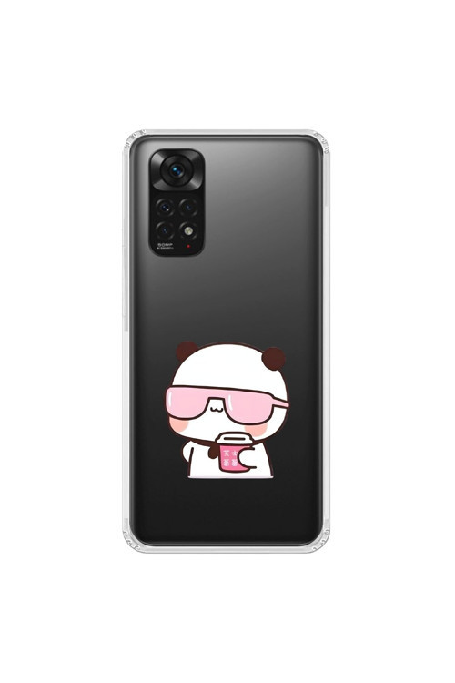 Xiaomi Redmi Note 11S Uyumlu Şeffaf Kılıf Couple Ayıcık 2 Tasarımlı