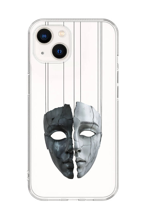 İphone 14 Plus Uyumlu Şeffaf Kılıf Estetik Yüz 8 Tasarımlı