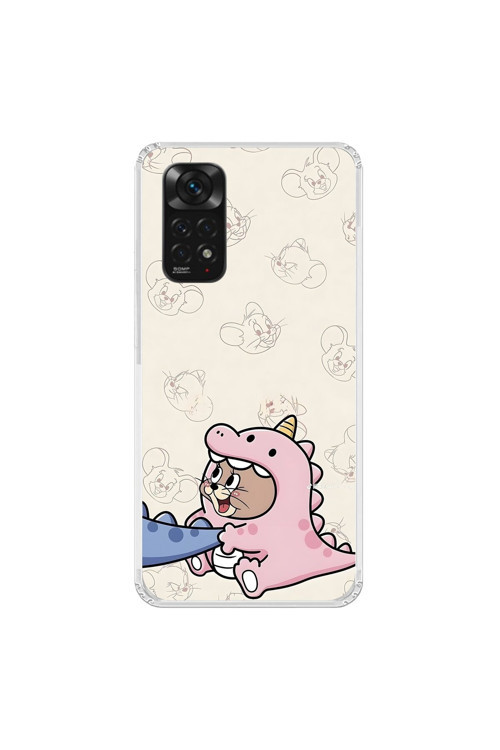 Xiaomi Redmi Note 11S Uyumlu Şeffaf Kılıf Couple Jerry 2 Tasarımlı