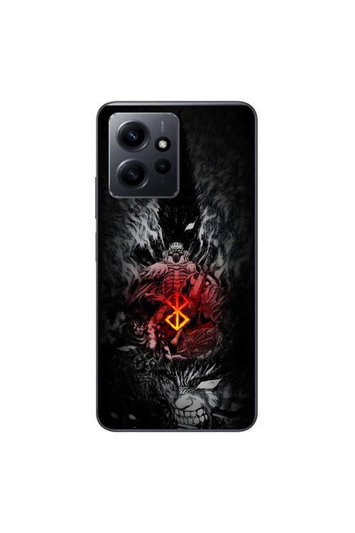 Xiaomi Redmi Note 12 Uyumlu Şeffaf Kılıf Berserk 2 Tasarımlı