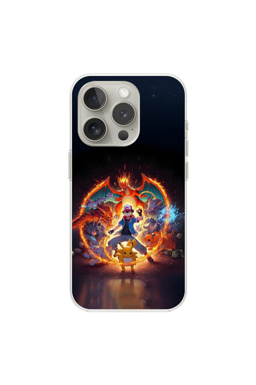 İphone 12 Pro Max Uyumlu Şeffaf Kılıf Pokemon 3 Tasarımlı