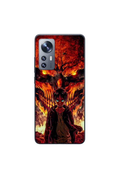 Xiaomi Mi 12 Uyumlu Şeffaf Kılıf Attack On Titan 2 Tasarımlı