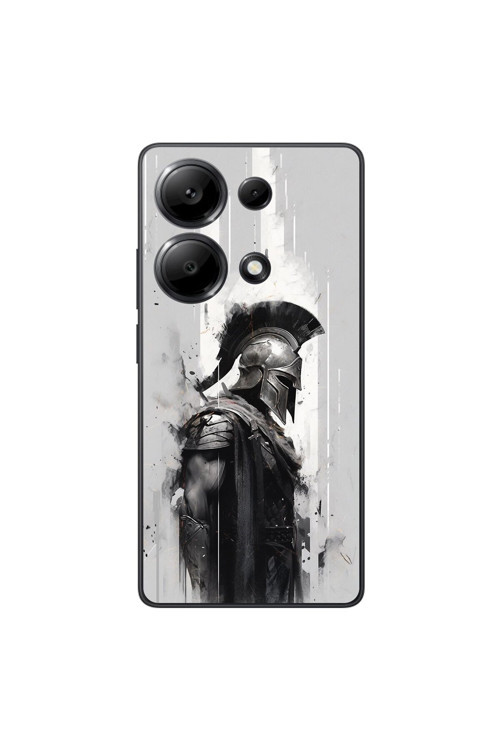 Xiaomi Redmi Note 13 Pro Uyumlu Şeffaf Kılıf Spartan 2 Tasarımlı