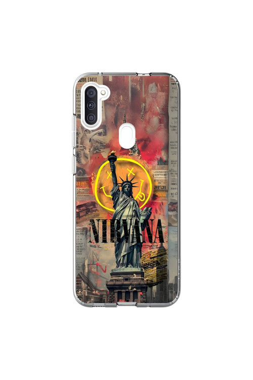 Samsung Galaxy A11 Uyumlu Şeffaf Kılıf Aesthetic 3 Tasarımlı