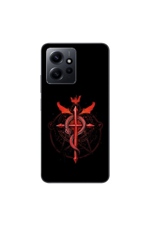 Xiaomi Redmi Note 12 Uyumlu Şeffaf Kılıf Fullmetal Alchemist 2 Tasarımlı